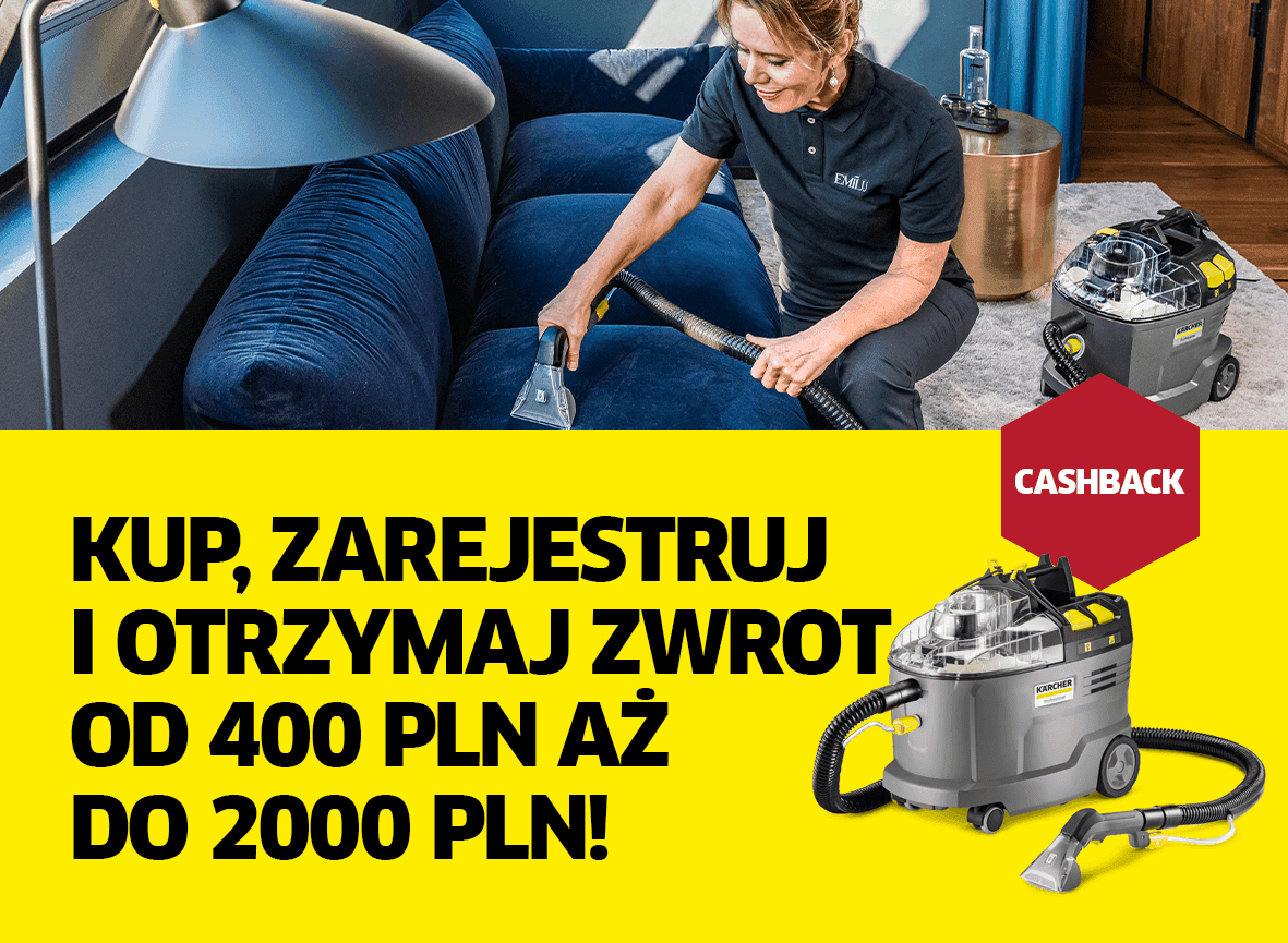 Czyść jak profesjonalista! Kup, zarejestruj i otrzymaj zwrot od 400 do 2000 zł.